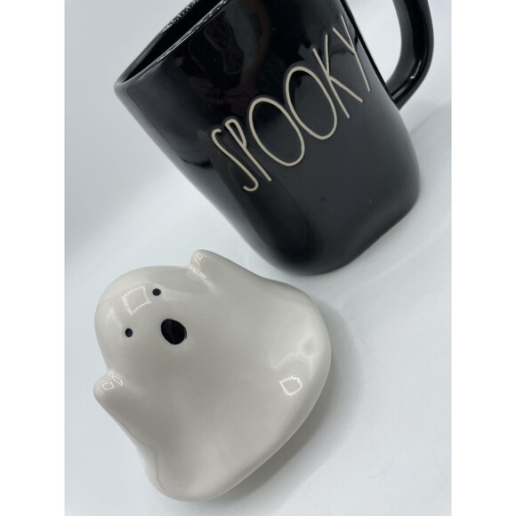 Rae Dunn by Magenta 202 Spooky Mug With Ghost Topper Halloween Artisan Bs277 - Picture 8 of 16